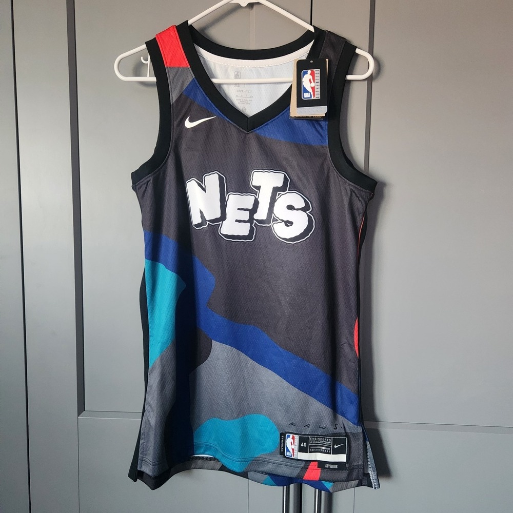 New Nike Brooklyn Nets City Edition KAWS NBA Jersey Basketball S Small 40 $120